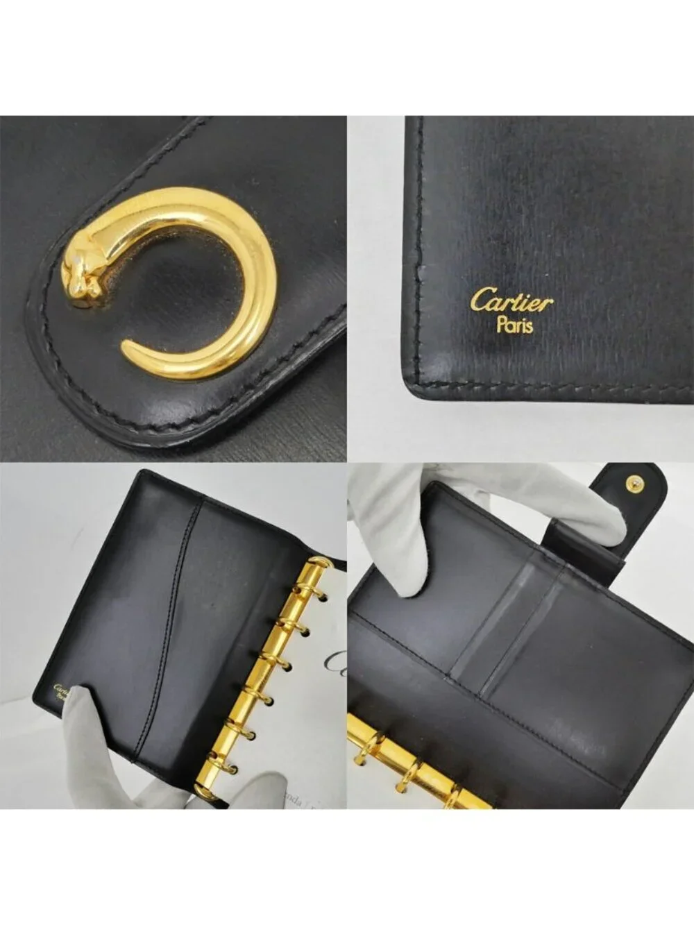 Cartier Panthere Notebook Small Black Gold Agenda